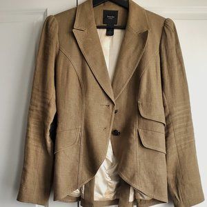 Smythe Khaki Linen Patch Blazer
